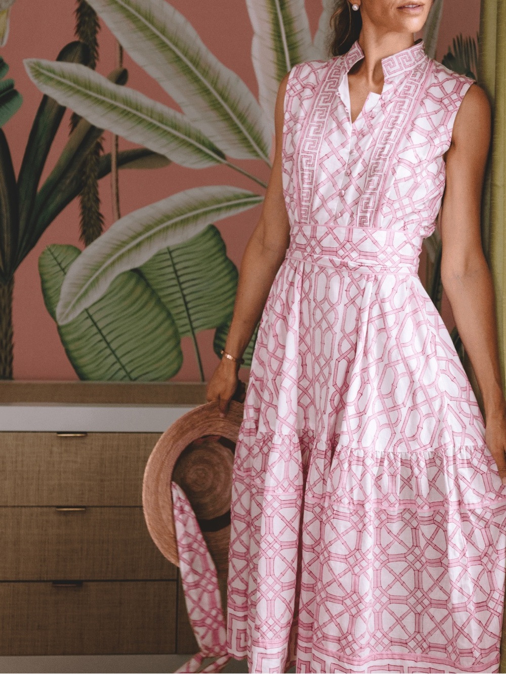 Sleeveless SUE SARTOR Flounce | Hibiscus Bamboo - Picture 10 of 11
